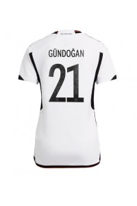 Tyskland Ilkay Gundogan #21 Fotballdrakt Hjemme Klær Dame VM 2022 Korte ermer